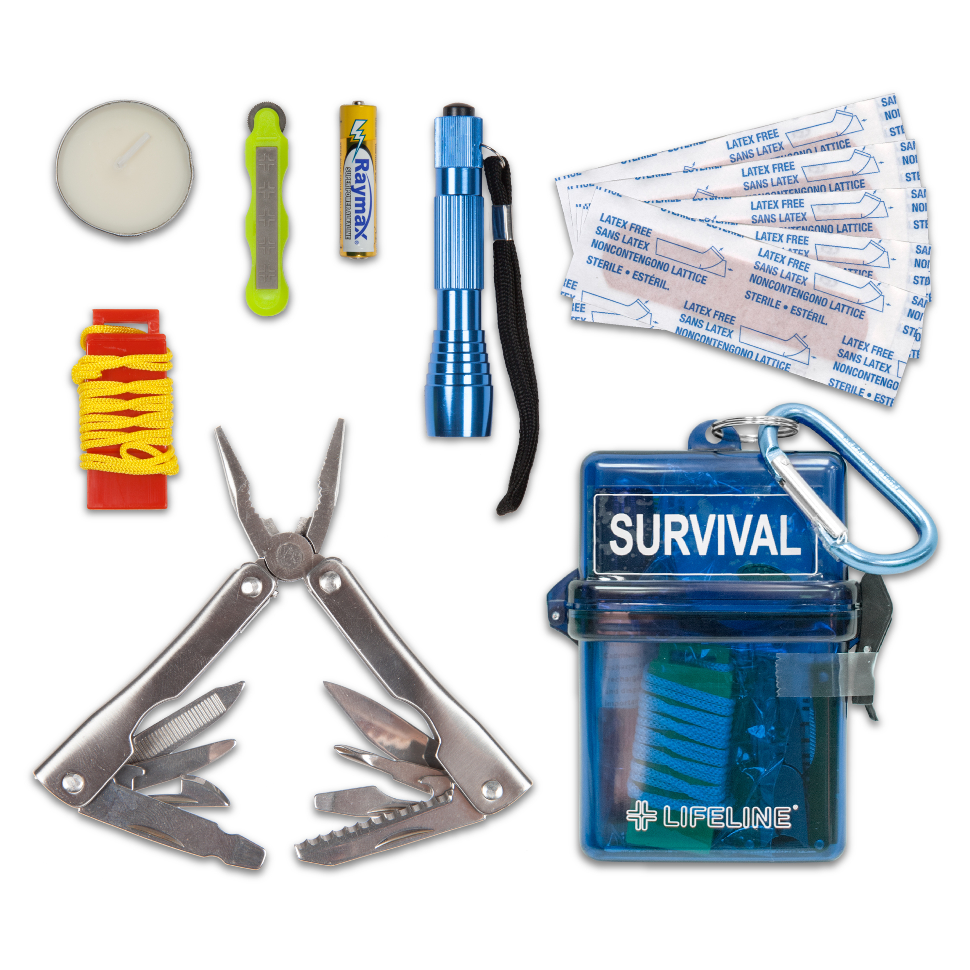 Lifeline Weather-Resistant Survival Kit - 13-Piece, Compact, Model# 4434
